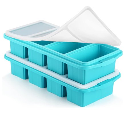 Two-Piece Refrigerator Mold with Lid, Frozen Food Mold, Large Ice Cube Mold, Refrigerator Ice Cube Container