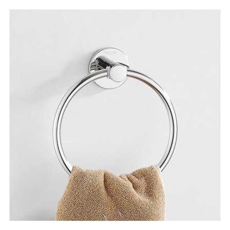 Handduksring Väggmonterad Rostfritt Stål Rund Handdukshållare för Bad