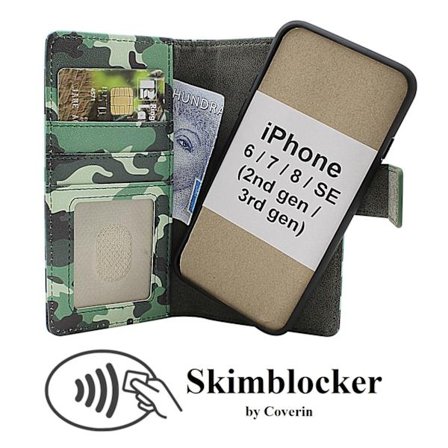 Skimblocker iPhone 6s/7/8/SE 2nd/3rd Gen Magnetplånbok