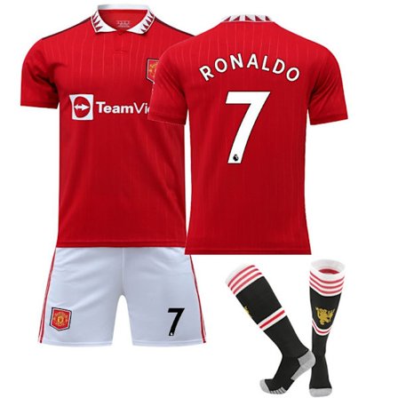 2223 Manchester United Hjemmebane Børnefodbolddragt Nr. 7 Ronaldo - Perfekt