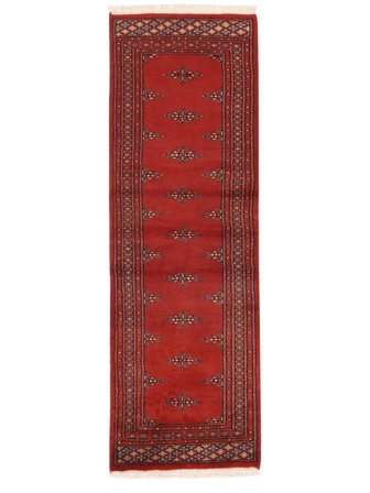 Pakistan Bokhara 2Ply Handknuten 62X189 Hallmatta Mörkröd/Svart Pakistan