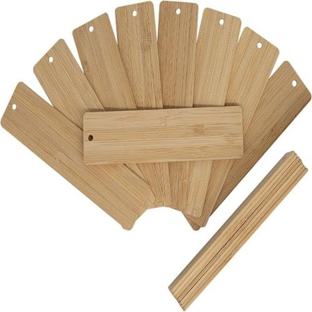 Oavslutade bokmärke Tom Bambu träetiketter