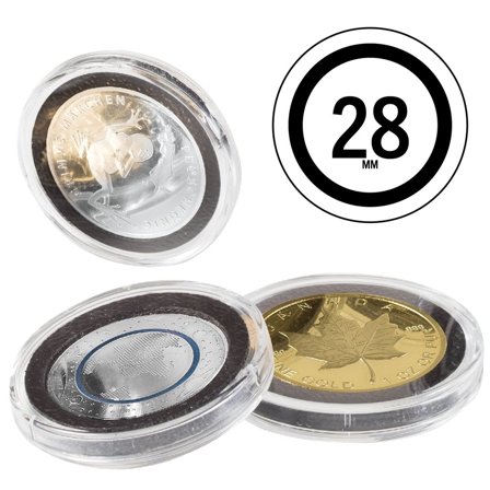 ULTRA Intercept runde møntkapsler til mønt Ø 28 mm - 10 stk.