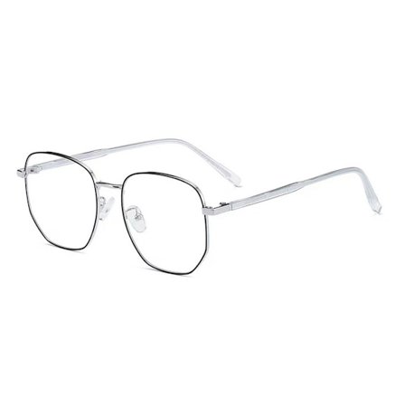 Anti-Blue Light Lasit Ylisuuret silmälasit MUSTA SILVER MUSTA