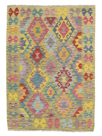Kilim Afghan Old Style Rug Oriental Brown/Dark Yellow (Wool, Afghanistan)