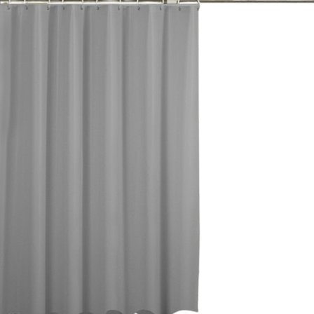 PEVA Duschdraperi med Metallöljetter - Grå