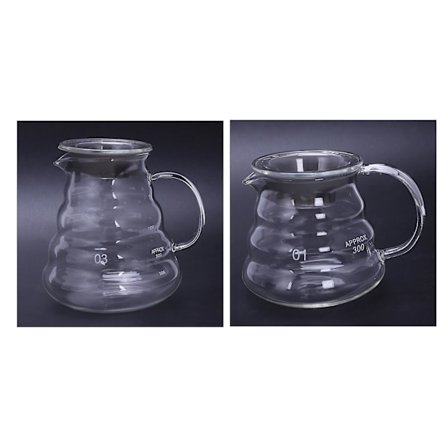 V60 Lasikupullinen Lasinen Tippakahvikone Perkolaattori Läpinäkyvä 360ml