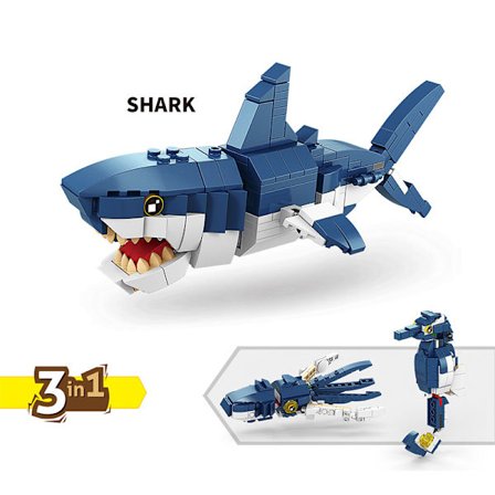 3-i-1 Haj 31121 Vildt Dyr Samlelegetøj