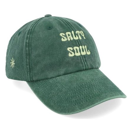 Salty Soul - Grön unconstructed Keps - "Green Logo Green Dad Cap " @ Hatstore