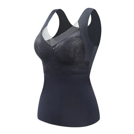 Dam Camisole Vadderat Linne Inbyggd BH Tunn Is Silke Andningsbar Sommar Svart L 40-50kg