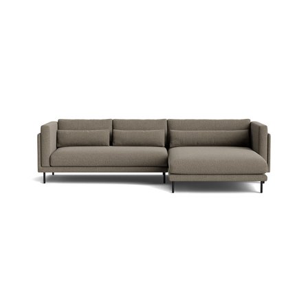 Bali chaiselong sofa, højrevendt - Nordic Grå - 295x170x76 - Sofa, chaiselong