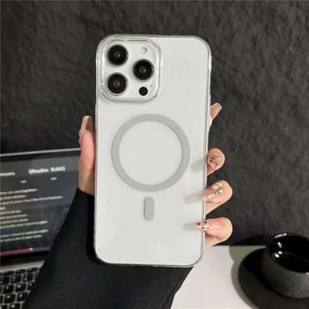 Mobilskal till iPhone 15 Pro Max MagSafe Compatible Protective - Silver