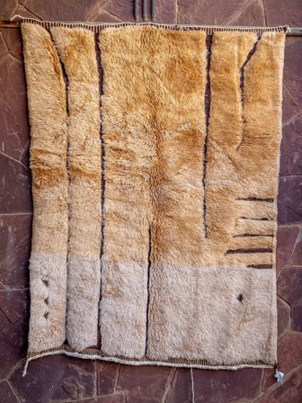 Tappeto Berber Moroccan - Mid Atlas 146X202 Arancione/Beige (Lana, )
