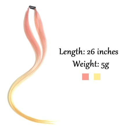 AZIR Clip On Hair Extension 10Color Ombre Rak Hair Extension Clip In Hairpieces Lågtemperatur Fiber Hårstycken