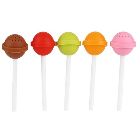 5 stk teinfusere i silikon, løs te-sil, filter, teservicesett for hjemme- og kontorbruk