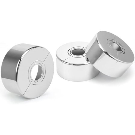 Rosett for armatur, rosett for dusjbatteri, 3 størrelser i 1, radiatorrørdeksel egnet for diameter brukt til armaturdekorasjon