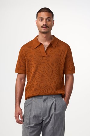 NN07 Ryan Polo male Brown Organic Cotton