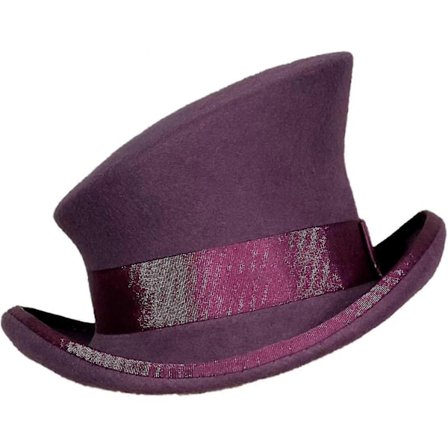 Asymmetrisk hatt Ullhatt Dame Herre Unisex Hatt Steam Punk Hatt Topphatt Mote Bånd Dekorativ Hatt Hodeplagg for Menn-WELLNGS