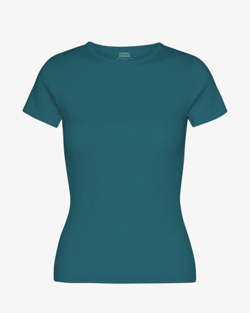 Organic Rib T-Shirt - Ocean Green XS
