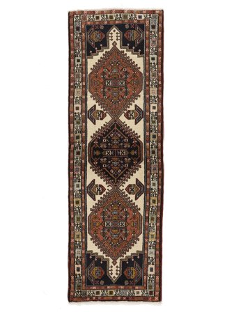 Persisk Ardebil Matta 67X205 Svart/Brun Carpetvista