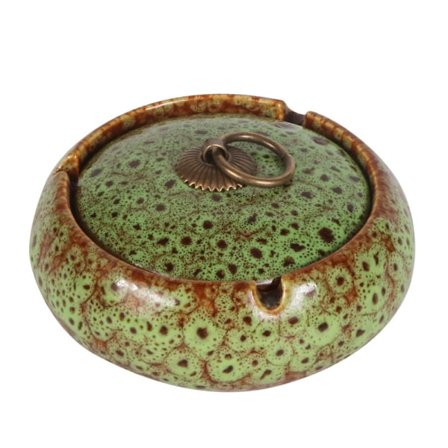 Askebeger med lokk, keramisk sigarettaskebeger, vindtett askebeger