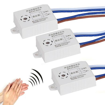 Intelligent Lyd Stemme Sensor Lysbryter 220v Modul Detektor Auto På Av MR-SK50A For LED Downlights, Taklamper, Panel