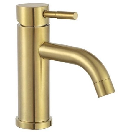 armatur, håndvaskarmatur, badeværelse, moderne og elegant design, børstet guld messingarmatur, håndvask