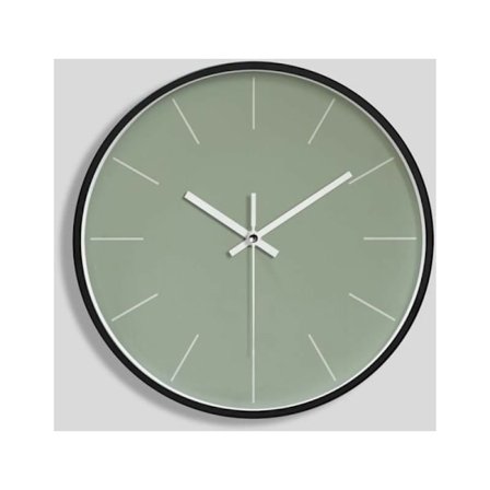 12 tommer grøn minimalistisk kvarts vægur til stue soveværelse