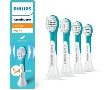 Philips Sonicare Brushhead Kids 3+, 4 pack - Sonicare tandborsthuvuden för barn från 3 år, 4-pack