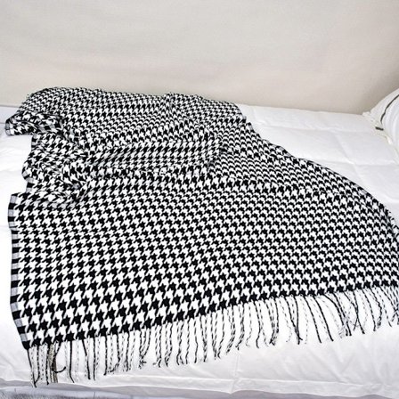 Houndstooth peis teppe nytt sengeteppe på sengen ull teppe sofa trekk fluffy pled kast 130CMX230CM