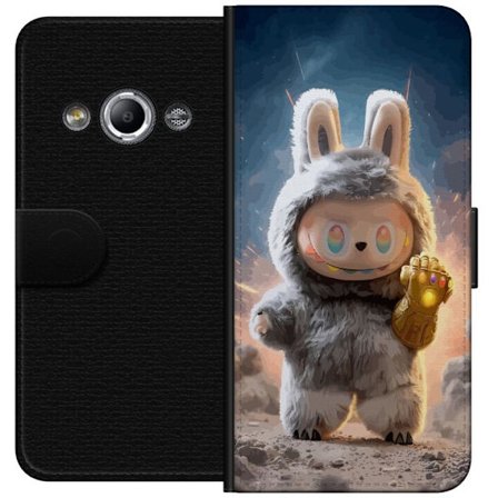 Kompatibelt Lommeboketui til Samsung Galaxy Xcover 3 Søt, fluffy kaninfigur med magiske hansker i et episk lysmiljø, leken fantasyillustrasjon