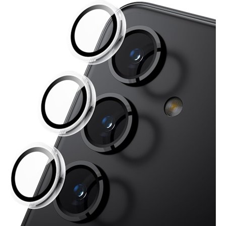 Samsung Galaxy S24 5G Kameralinse Beskytter, Brudsikkert Hærdet Glas Kamera Skærmbeskytter Metal Ring Cover Film Tilbehør