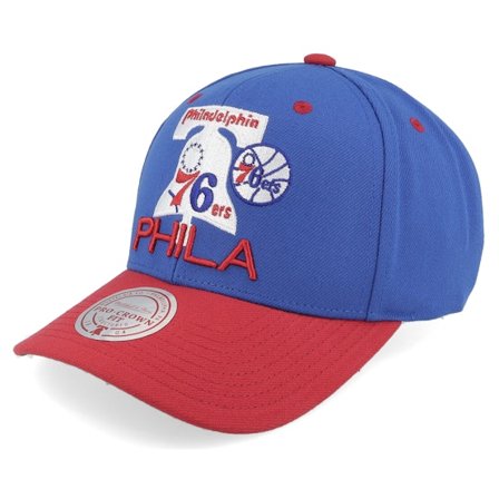 Mitchell & Ness - Philadelphia 76ers All In 2.0 Pro Blue/Red Adjustable Adjustable Blue Cap - NBA @ Hatstore