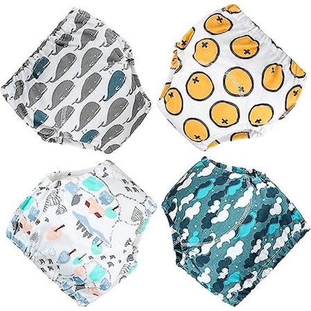 4 st baby fyrlagers gasbindblöjor, tvättbara blöjor och rena bomullsblöjor