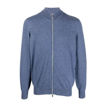 Brunello Cucinelli Stickat blå, Herr Cardigans, Herr, Storlek: XL