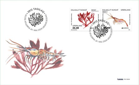 Grønland - EUROPA 2024 Undervandsfauna og -flora - Førstedagskuvert