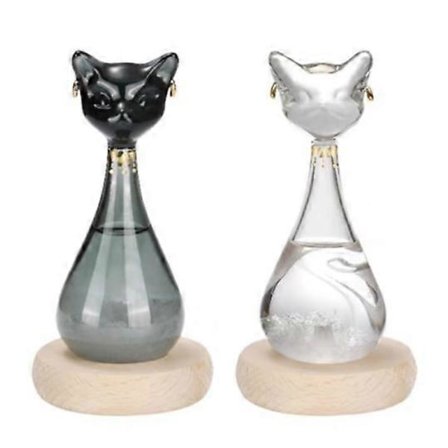 Stormglas Katt Glas Barometer Väderprognos Flaska Väderstation