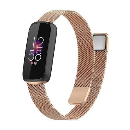 Roséguld Roséguld kompatibelt med Fitbit Luxe Special Edition Metallarmband