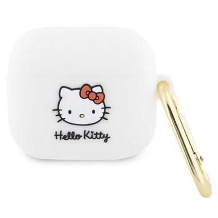 Hello Kitty Silikone 3D Kitty Head-etui til AirPods 3 - hvid