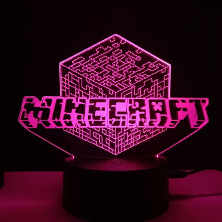 Kreativ Gave Spillrom Dekorasjon Nattlys Sprekk Modell Minecraft Sprekk Base Minecraft Sprekk Base Minecraft Sprekk Base