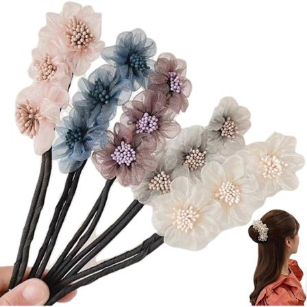 5 stk. Hårknoldmager Elegant Styling Sød 3 Blomst Lazy Hair Curler Komfortabel (FMY)