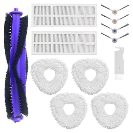 Tilbehør til Freo robotstøvsuger, hovedbørste, sidebørste, Hepa-filter, moppeklude, reservedele