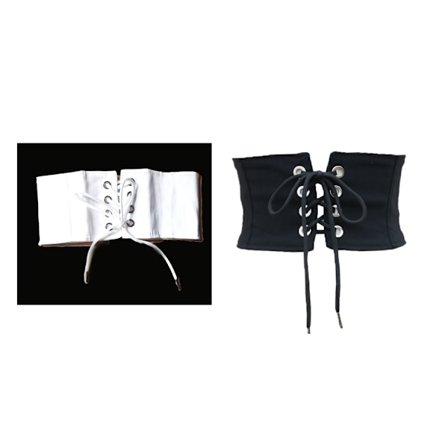 2 stk. bredt stof nederdel tilbehør øje bundet talje knude bue