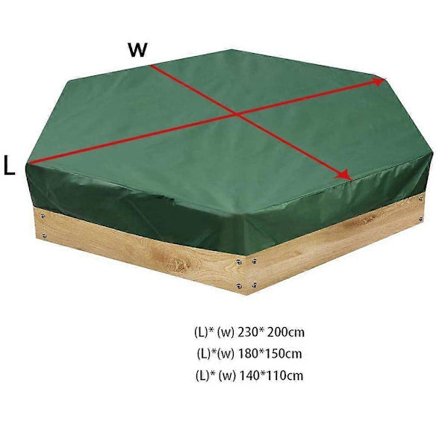 Vandtæt sandkasseovertræk, oxford-overtræk, sekskantet sandkasseovertræk med snøre