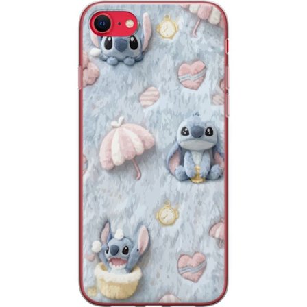 Yhteensopiva Puhelinkuori Apple iPhone 8 Pisto kuvioita sydämillä, sateenvarjoilla ja pastellin värisellä pehmeällä taustalla