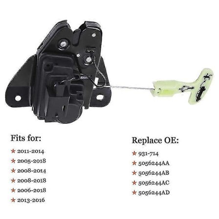 Bakluckelås Bagagelucka Lås Aktuator för Chrysler 300 Dodge Charger Avenger 5056244AD, 931714