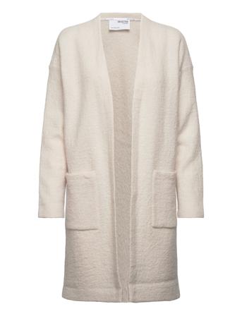 Slfdarla Ls Knit Cardigan B Strikkegenser Cardigan Creme Selected Femme