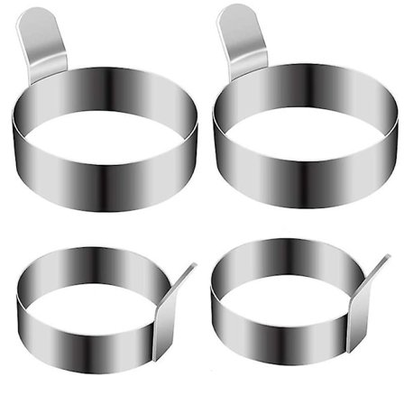 Æg Ring, Rustfrit Stål Omelet Form Ikke-klæbende Pandekage Ring Form til Stegning af Æg, Æg Cirkler til G