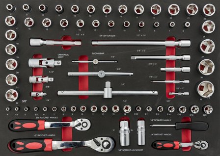 PELA 497993 Topnøglesæt 72 stykker, Håndværktøj