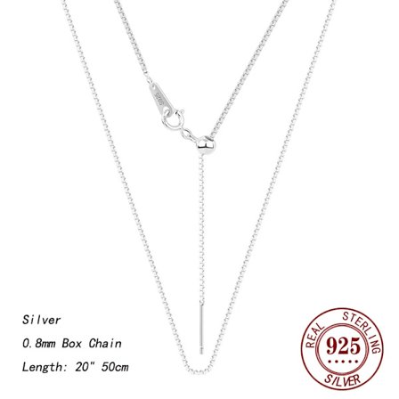 2022 Mode Halskæde Boks Choker Kæde Sølv 925 Smykker Guld Hals Halskæde til Kvinder DIY Initial Halskæde